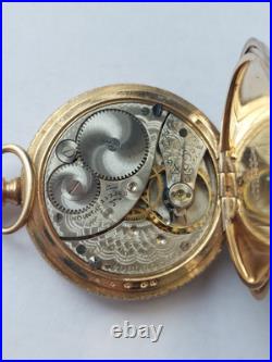 Antique 1904 Elgin 7j 0s Mod. 2 Pocket Watch Gold Filled Hunter Case in BOX RUNS