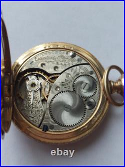 Antique 1904 Elgin 7j 0s Mod. 2 Pocket Watch Gold Filled Hunter Case in BOX RUNS