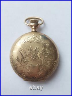 Antique 1904 Elgin 7j 0s Mod. 2 Pocket Watch Gold Filled Hunter Case in BOX RUNS