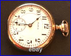 Antique 1904 Elgin BW Raymond 240 Pocket Watch Gold Filled Case GF Ticks 16s 19j