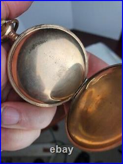 Antique 1904 Waltham 18S Grade 820 Hunting Case Pocket watch Gold fill 4 repair