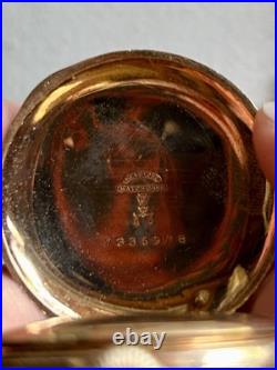 Antique 1905 GF Elgin Pocket Watch With Chain 15 Jewels Hunters Case WORKS