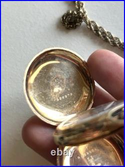 Antique 1905 GF Elgin Pocket Watch With Chain 15 Jewels Hunters Case WORKS