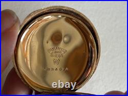 Antique 1905 GF Elgin Pocket Watch With Chain 15 Jewels Hunters Case WORKS