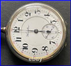 Antique 1905 Hamilton Grade 992 Pocket Watch Rare Sterling Silver Case 16s 21j