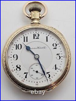 Antique 1906 HAMPDEN New Railway 23J Railroad Grade Gold GF Gents Pocket Watch