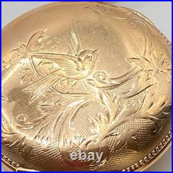 Antique 1906 Waltham Gold Filled Pocket Watch NM RUNS w 52 Fob Chain w Diamond