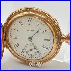 Antique 1906 Waltham Gold Filled Pocket Watch NM RUNS w 52 Fob Chain w Diamond