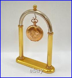 Antique 1906 Waltham Gold Filled Pocket Watch NM RUNS w 52 Fob Chain w Diamond