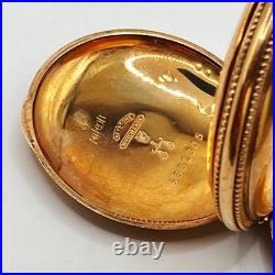 Antique 1906 Waltham Gold Filled Pocket Watch NM RUNS w 52 Fob Chain w Diamond