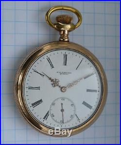 Antique 1907 LONGINES cal 19.75 QUEBEC Private Label Pocket Watch OF Case RUNS