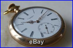 Antique 1907 LONGINES cal 19.75 QUEBEC Private Label Pocket Watch OF Case RUNS