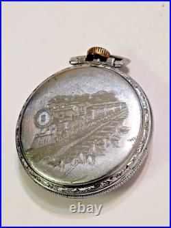 Antique 1907 Size 16 Hampden Pocket Watch - Train Case