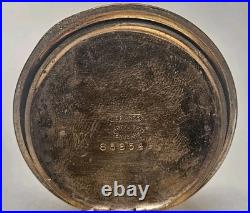 Antique 1908 Elgin Pocket Watch 7 Jewels RUNNING Gold Filled Ornate Floral Case