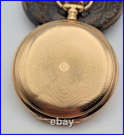 Antique 1908 Waltham 15J 12s Pocket Watch 14k Solid Gold Roy Hunter Case Runs