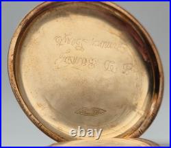 Antique 1908 Waltham 15J 12s Pocket Watch 14k Solid Gold Roy Hunter Case Runs