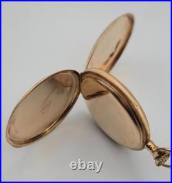 Antique 1908 Waltham 15J 12s Pocket Watch 14k Solid Gold Roy Hunter Case Runs