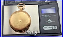 Antique 1908 Waltham 15J 12s Pocket Watch 14k Solid Gold Roy Hunter Case Runs