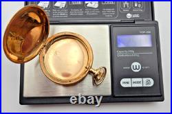 Antique 1908 Waltham 15J 12s Pocket Watch 14k Solid Gold Roy Hunter Case Runs