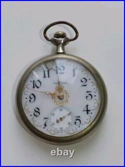 Antique 1908 Waltham Grade 610 Model 1908 7j 16s Pocket Watch Steel Case Running