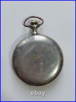 Antique 1908 Waltham Grade 610 Model 1908 7j 16s Pocket Watch Steel Case Running