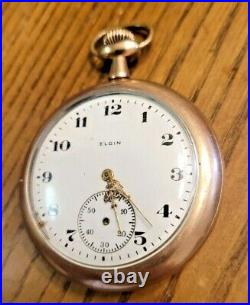 Antique 1909 Elgin Pocket Watch 12 Size 10k gold filled case