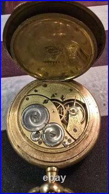 Antique 1909 Elgin Pocket Watch 15 Jewels Gold Filled Cyclone Case