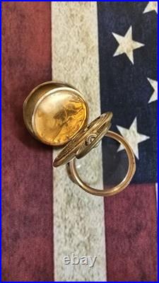 Antique 1909 Elgin Pocket Watch 15 Jewels Gold Filled Cyclone Case