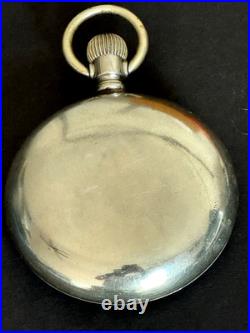 Antique 1910 Elgin 18s Pocket Watch 17 J Model 5 with Keystone Silveroid Case