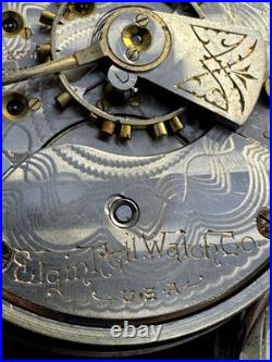 Antique 1910 Elgin 18s Pocket Watch 17 J Model 5 with Keystone Silveroid Case