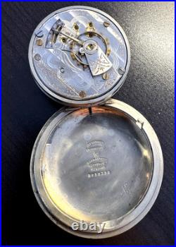 Antique 1910 Elgin 18s Pocket Watch 17 J Model 5 with Keystone Silveroid Case