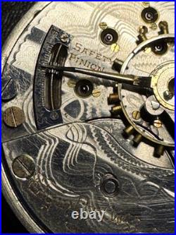 Antique 1910 Elgin 18s Pocket Watch 17 J Model 5 with Keystone Silveroid Case