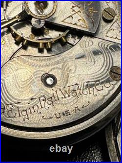 Antique 1910 Elgin 18s Pocket Watch 17 J Model 5 with Keystone Silveroid Case