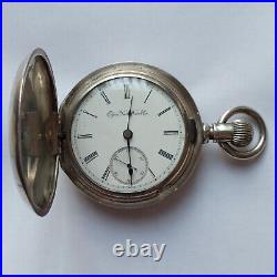 Antique 1910 Elgin Grade 309 Model 4 18s 7j Pocket Watch Coin Silver Hunter Case