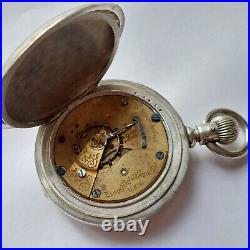 Antique 1910 Elgin Grade 309 Model 4 18s 7j Pocket Watch Coin Silver Hunter Case