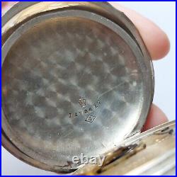 Antique 1910 Elgin Grade 309 Model 4 18s 7j Pocket Watch Coin Silver Hunter Case