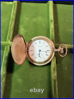 Antique 1910 Elgin Size 0s Pocket Watch RUNNING Stunning Case