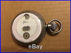 Antique 1910 Systeme A Kaiser Jump Hour Pocket Watch. Brit. Sterling Silver Case