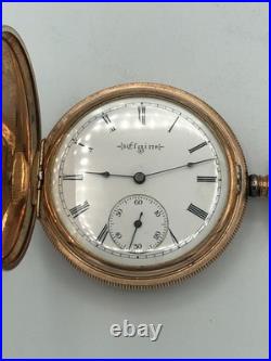 Antique 1911 ELGIN GF Full Hunter Pocket Watch 16s. Grade 290. 7J. Working