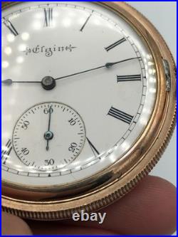 Antique 1911 ELGIN GF Full Hunter Pocket Watch 16s. Grade 290. 7J. Working