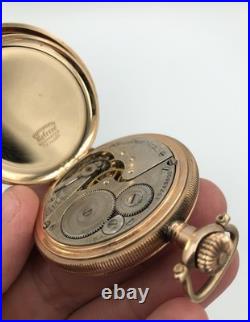 Antique 1911 ELGIN GF Full Hunter Pocket Watch 16s. Grade 290. 7J. Working
