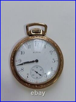 Antique 1911 Elgin 313 Model 7 15j 16s Rolled Plate Case Pocket Watch Needs Work