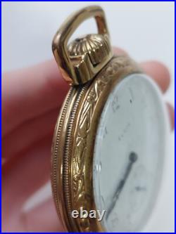 Antique 1911 Elgin 313 Model 7 15j 16s Rolled Plate Case Pocket Watch Needs Work