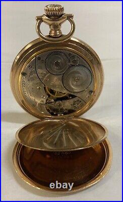 Antique 1912 Elgin 14K GF Full Hunter Case Pocket Watch. Great Shape