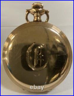 Antique 1912 Elgin 14K GF Full Hunter Case Pocket Watch. Great Shape