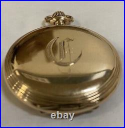 Antique 1912 Elgin 14K GF Full Hunter Case Pocket Watch. Great Shape