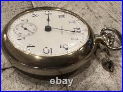 Antique 1913 Waltham Pocket Watch 17 Jewel Movement, Nickel Case, Runs
