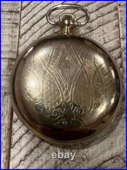 Antique 1913 Waltham Pocket Watch 17 Jewel Movement, Nickel Case, Runs