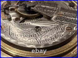 Antique 1913 Waltham Pocket Watch 17 Jewel Movement, Nickel Case, Runs