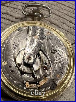 Antique 1913 Waltham Pocket Watch 17 Jewel Movement, Nickel Case, Runs